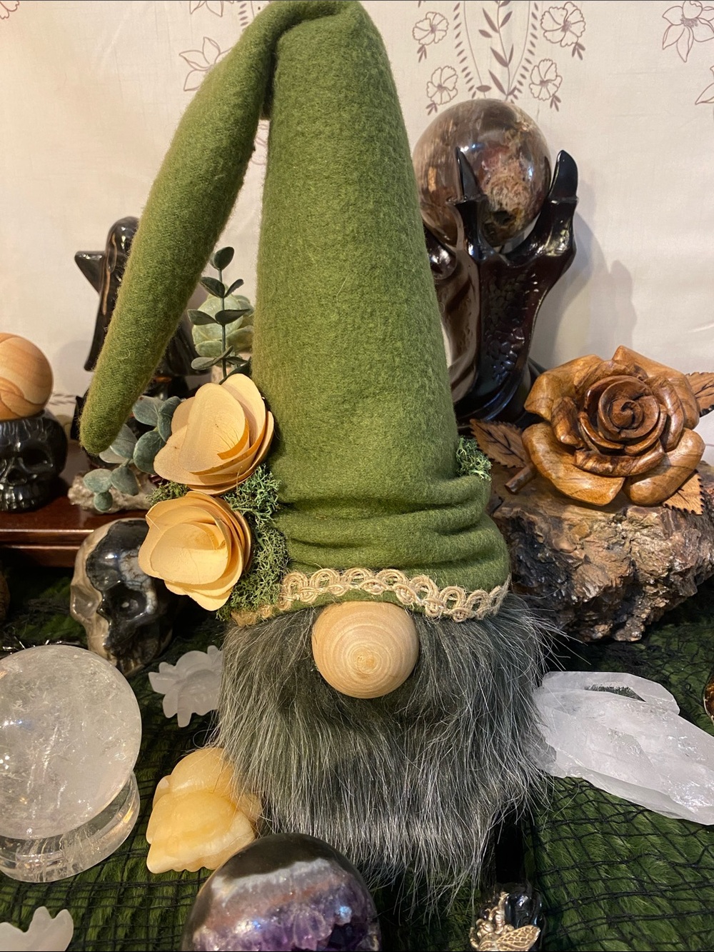 Hand made Green Woodland Gnome Décor